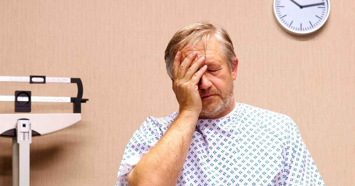 A patient with symptoms of prostatitis